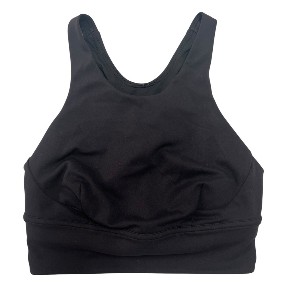 Lululemon Wunder Train Longline Sports Bra Women's 6 Black Racerback Yoga Top